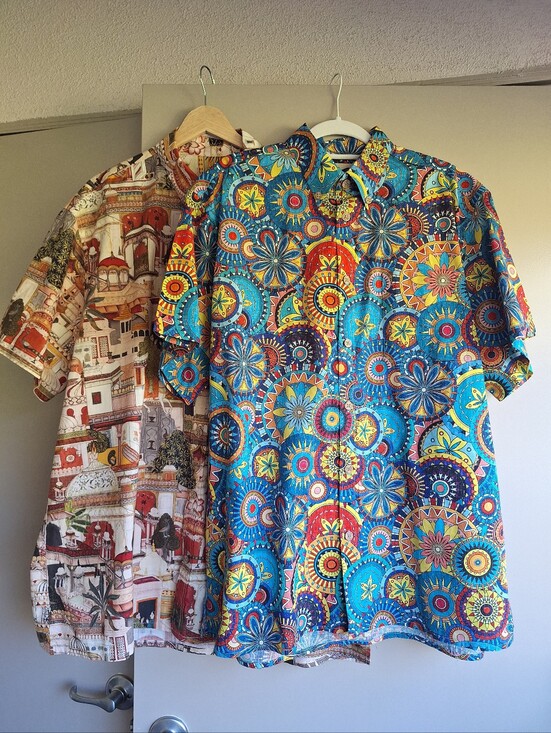 Yiume Other - [BUNDLE OF 2] Yiume Men's Hawaiian Shirts XL 100% Cotton Mandala India Palace